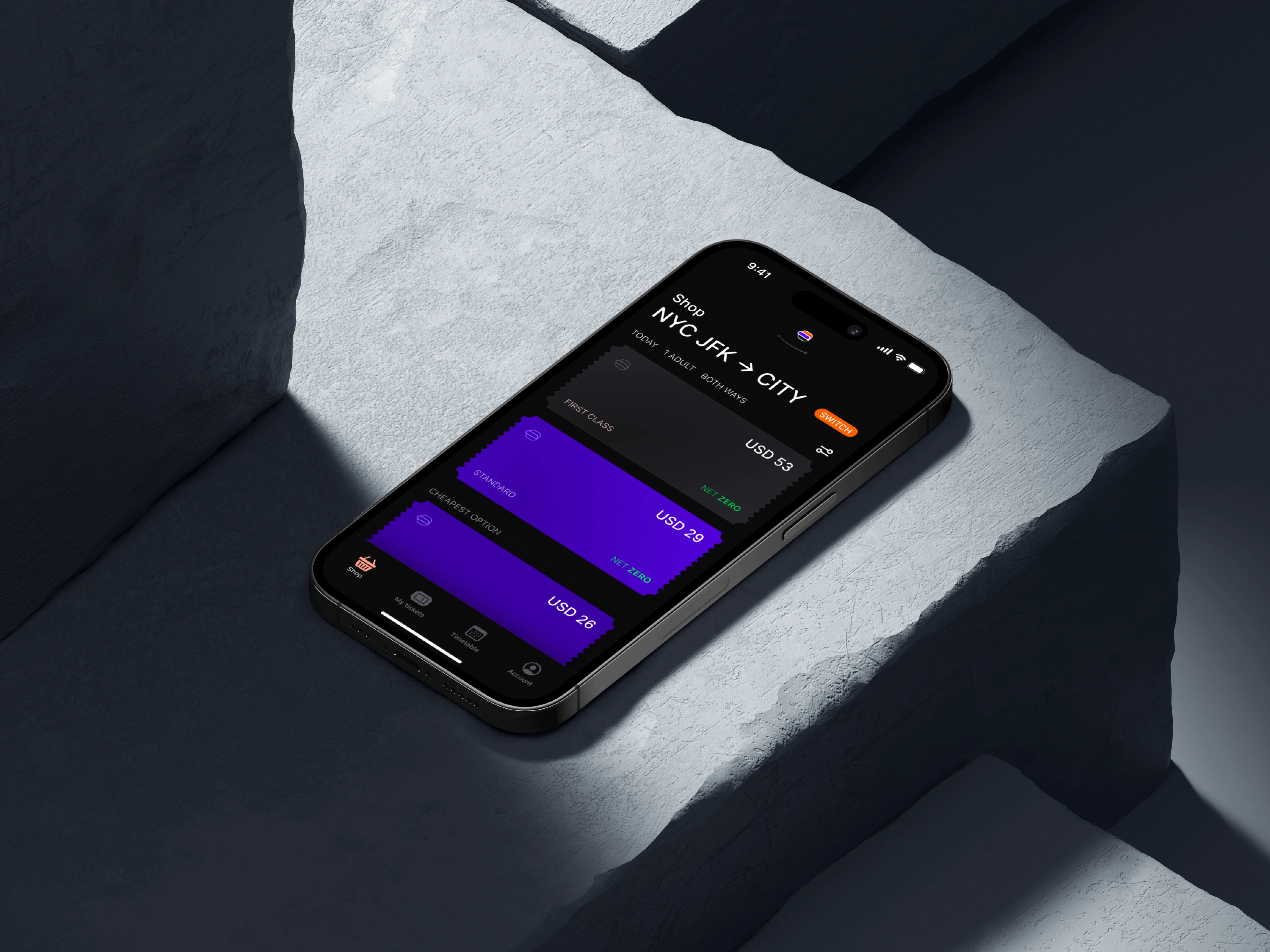 Airport Shuttle Interface - 4 columns
