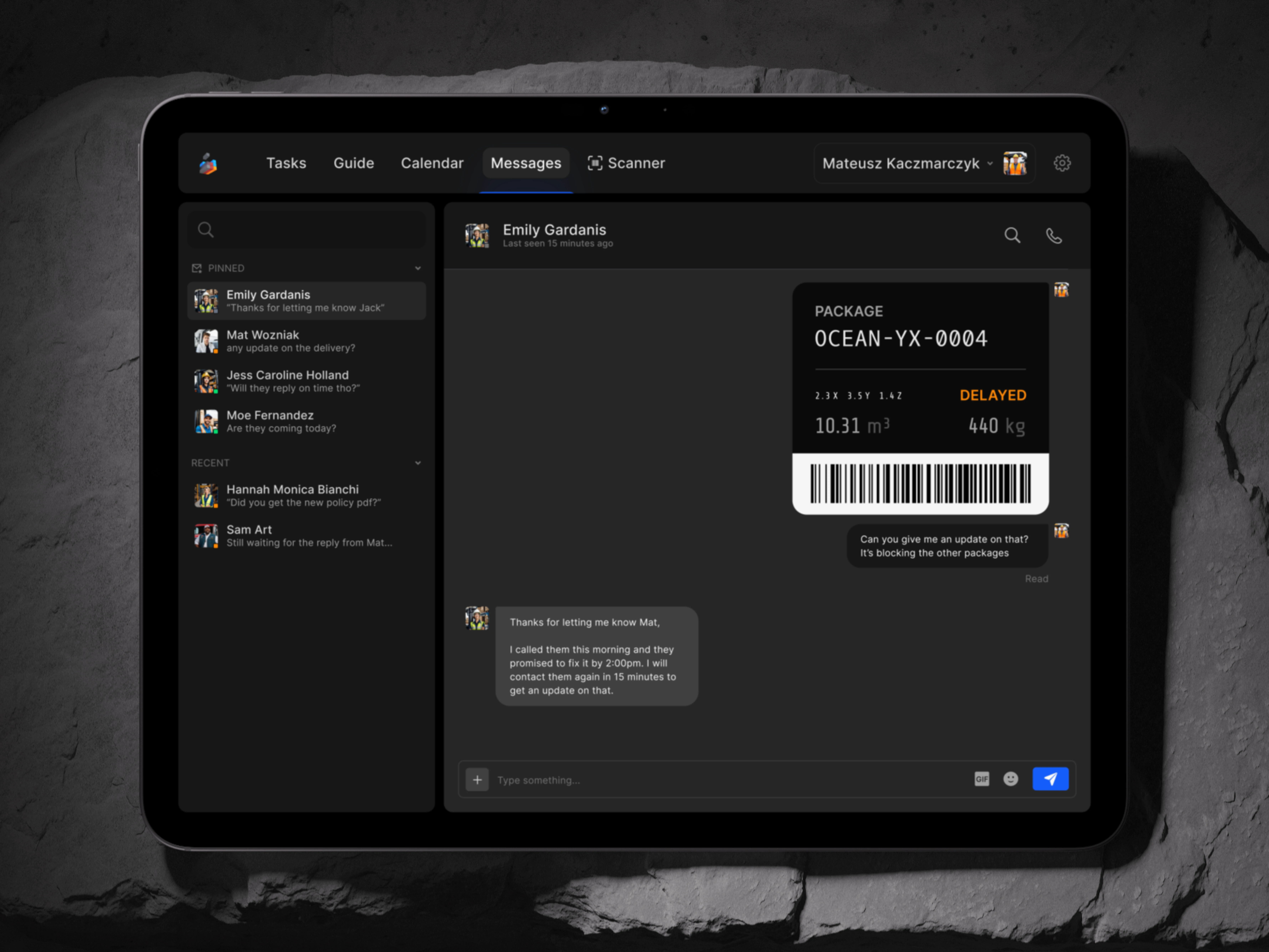 Ocean Interface - 3 columns